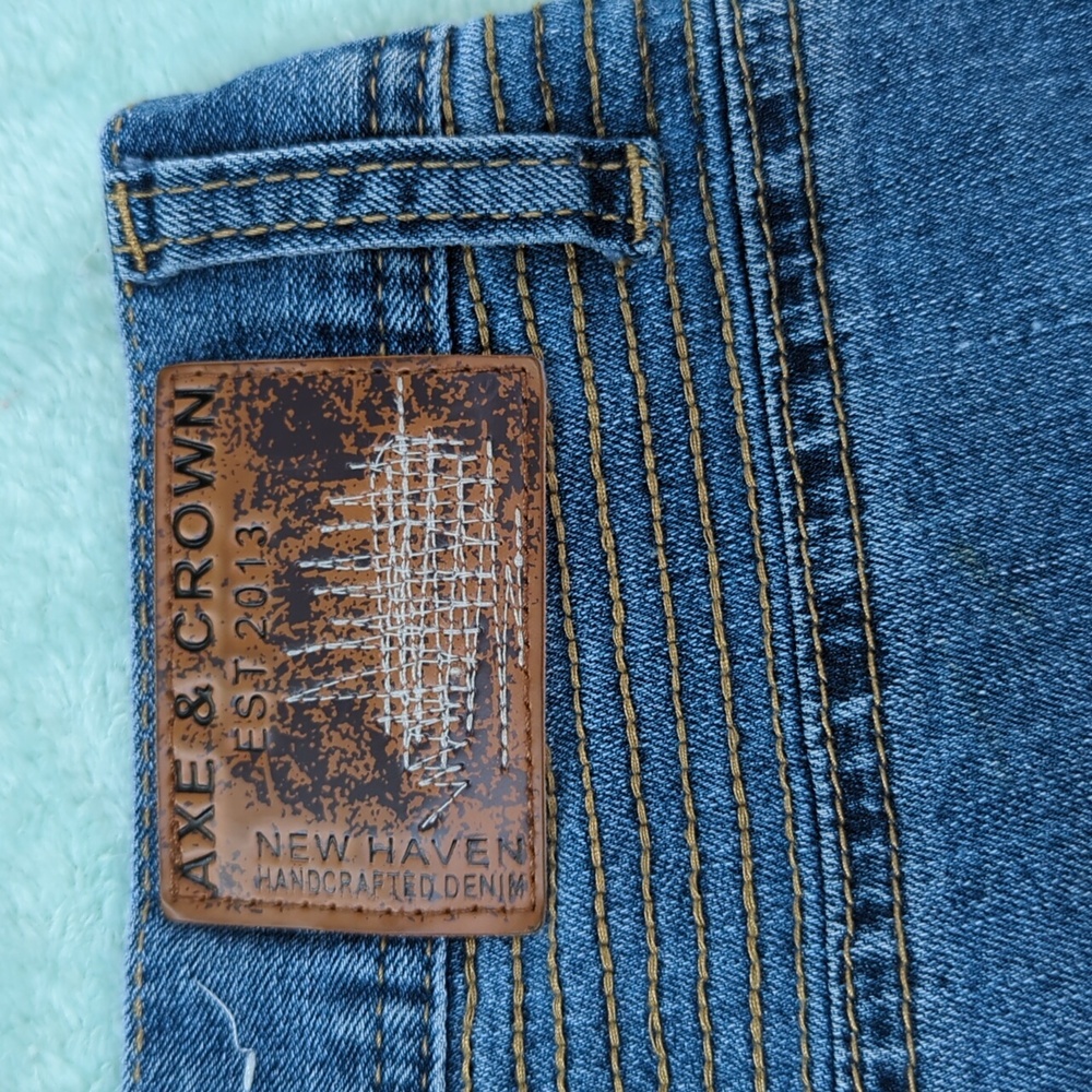 Axe & Crown Jeans Mens Slim Straight 36 x 32 - Picture 9 of 16